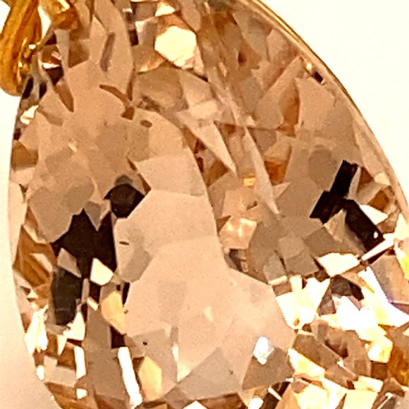 Imperial Topaz 16.03ct Solid 22K Gold Pendant - Picture 6 of 6
